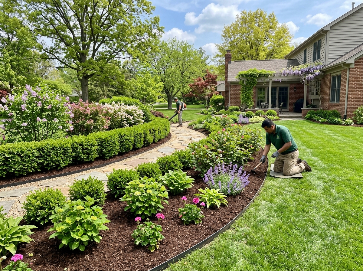 Sharp landscaped mulch garden edging we performed
